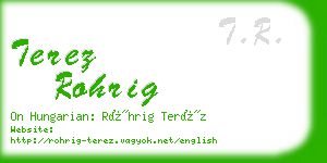 terez rohrig business card